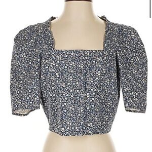 Levi's Navy Floral Blouse